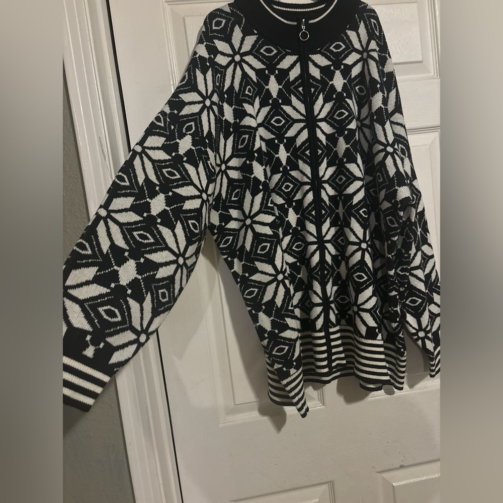 Lane Bryant Monochrome Knit Cardigan,sweater - Picture 2 of 14